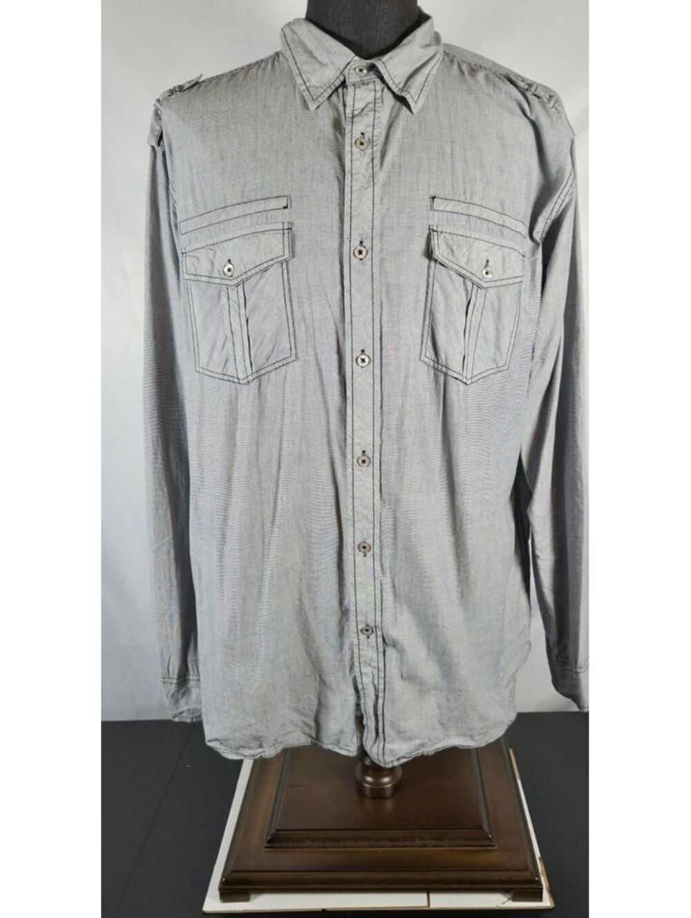 PD&C Paper Denim & Cloth XXL Utility Button Down Shirt
